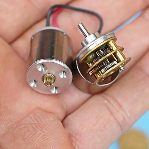 Full Metal Gearbox Gear Motor Mini Hollow Cup Reducer Motor ZGA16R Large Torque DC 3V-6V 94RPM Mute Electric Tiny Coreless Motor