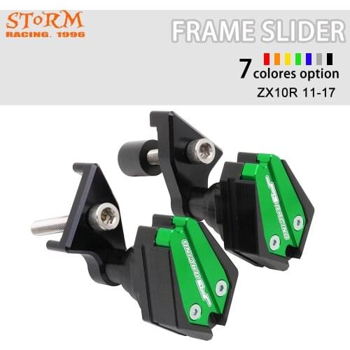 CNC Motorcycle Falling Protection Frame Slider Fairing Guard Crash Pad Protector For KAWASAKI ZX10R ZX-10R ZX 10R 2011-2017