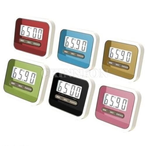 DHL 50PCS Magnetic Digital LCD Kitchen Timer Count Up Egg Cooking Chef Fridge Beep