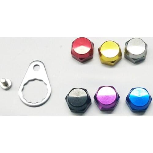 EKFan Fishing Reel Screw Cap Crank Nut Screw With Plate 8*5mm D for Left Hand Right Hand M8 Fishing Reel Handle kit