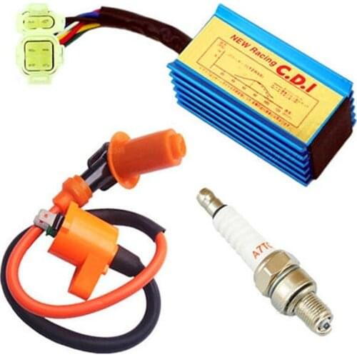 Racing Ignition Coil Spark Plug CDI 50-150cc Scooter ATV 4-Stroke