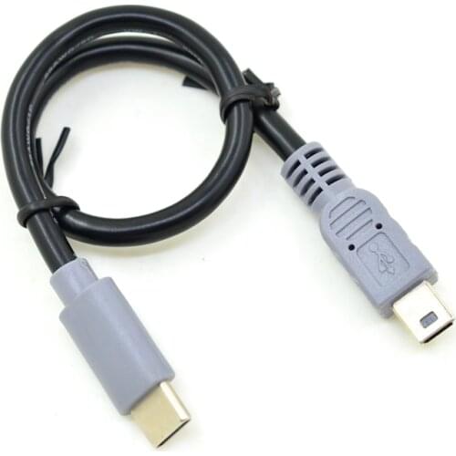 USB 3.1 Host OTG Type C Male to mini USB Type B Male Adapter Cable For Mobile Hard HUB Camera for Macbook & Google Chromebook