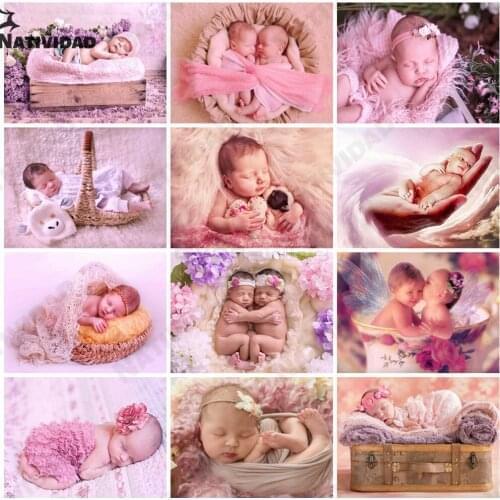 Parent-Child Baby Picture Diamond Painting Custom Child Growth Photo Parent-Child Handmade Diamond Mosaic Diamond Cross Stitch