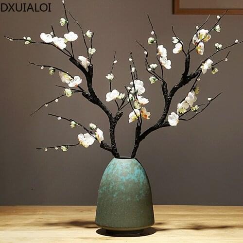Ceramic vase new Chinese style dining table crafts living room flower arrangement TV cabinet dried flower decoration ornaments