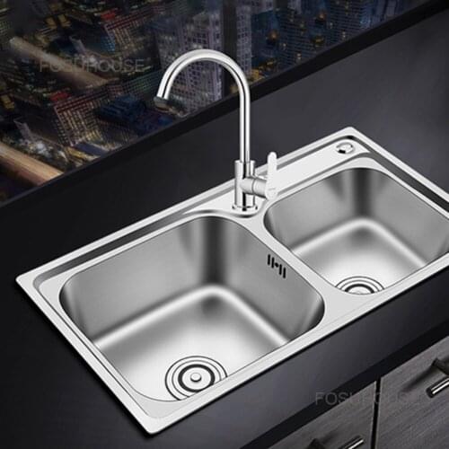 304 Stainless Steel Hand-made Kitchen Sink Double Sink Kitchen Sink Double Sink Kithen Acceseries