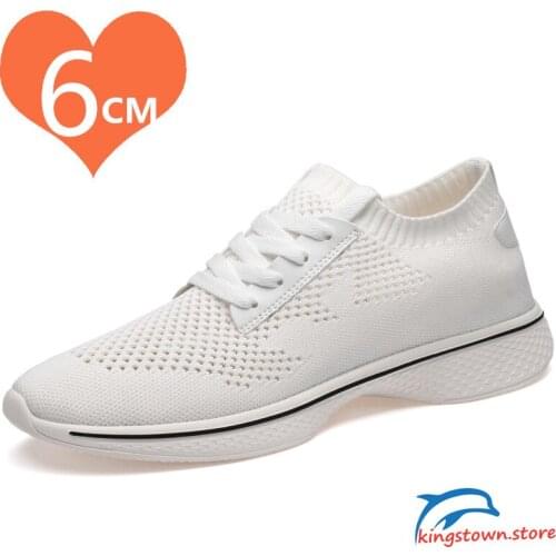 Men Heightening shoes Elevator Shoes Height Increase Shoes for Men Casual Height Increase 6CM White Shoes Black Shoes