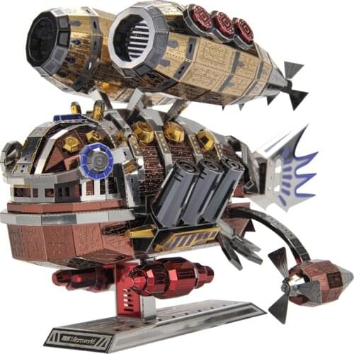 Microworld Whale Base model kits DIY laser cutting Jigsaw puzzle fighter model 3D metal Puzzle Toys for Children gifts