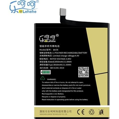 Original LEHEHE BN36 Battery for Xiaomi Mi 6X Mi6X Mi A2 MiA2 3010mAh Smartphone Replacement Bateria with Tools Gifts