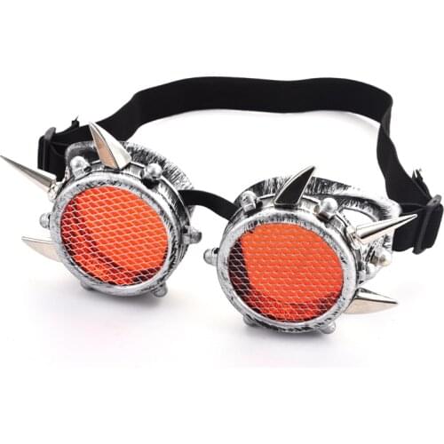 Drop Shipping Vintage Steampunk Goggles Spikes Goggle Punk Unisex Gothic Vintage Rivet Glasses Street Fashion Accessories