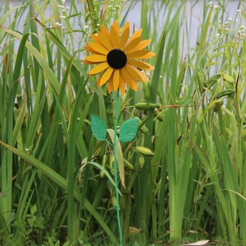 Garden Wind Spinner Iron Sheet Pinwheel Backyard Outside Indoor Windmill Clearance Wind Catcher with Ground Stake