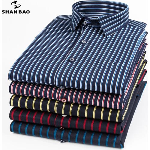 Мужские приталенные рубашки SHAN BAO China At AliExpress