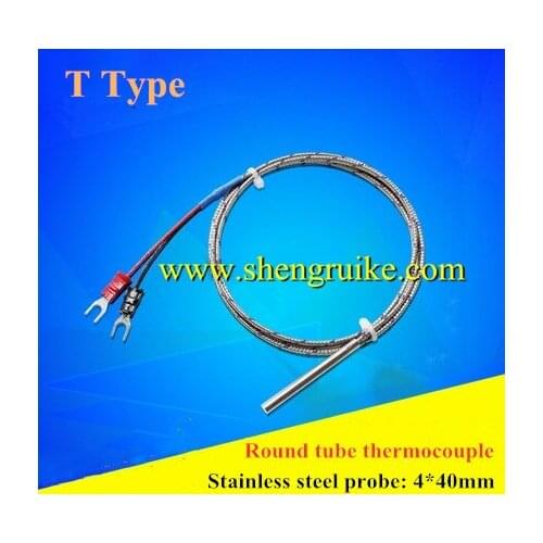 Stainless steel casing thermocouple temperature probe metal shielded wire