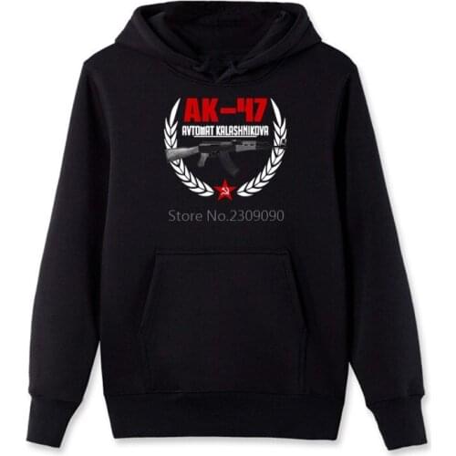 Ak 47 Avtomat Kalashnikova Hoodies Mens Cotton Fleece sweatshirt Casual Male Shirt Hip Hop coat Tops Harajuku Streetwear