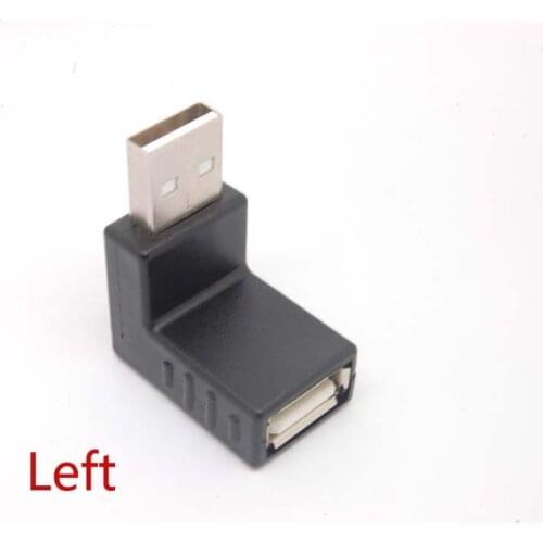 USB 2.0 A Male to Female Extension Cable 90 Degree Left Angle Adapter Plug NEW NEW
