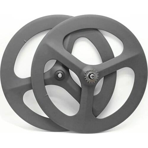 Carbon wheelset 700c wheels road bicycle wheel Cycling Track 3 spokes wheel road bike wheels Fixed gear wheelset 23mm width