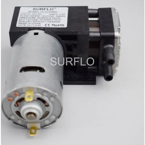 12V DC air pump high vacuum pump -85KPA oil free high flow air inflating pump 60LPM high pressure mini air compressor 6.5bar