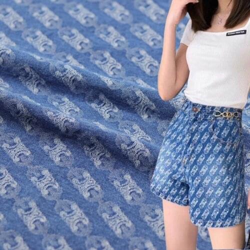 Jacquard wash high - grade denim fabric