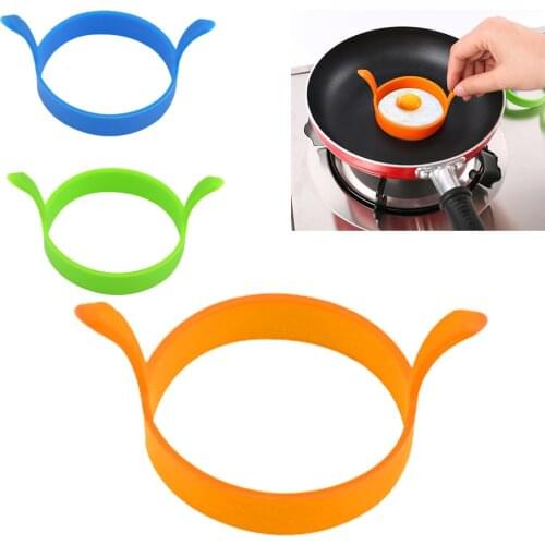 Breakfast Omelette Fried Egg Molds Silicone Food Grade Egg Ring Pancake Cooking DIY Tools Frying Egg Moulds Kitchen Gadgets