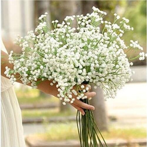 1PCS 56cm White artificial flower interspersion mantianxing decor for home table wedding flower plastic Gypsophila Fake Flowers