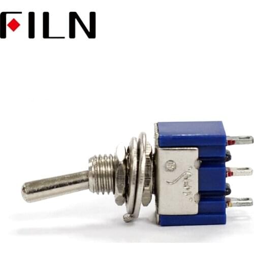 1 Pcs AC ON-ON SPDT 2 Position mini Switch 3pins MTS-102 ON ON 6A 125V blue color Small toggle switch