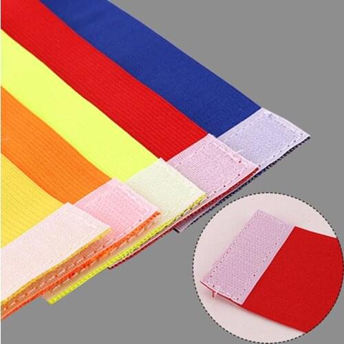 2021 High Quality Colorful Anti-off Professional Football Soccer Captain Armband Player Arm Band Adjustable Brazalete Armband