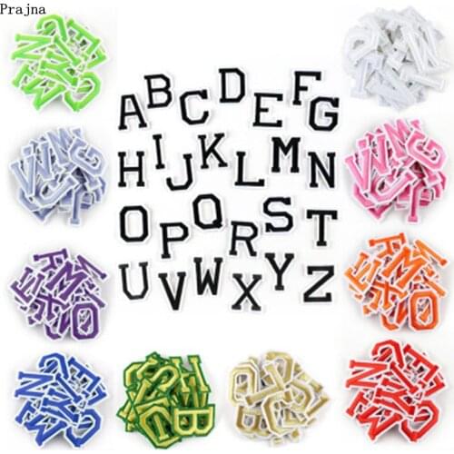 26pcs Letter English Alphabet Letter Embroidered Iron On Letter Patch For Clothing Badge For Clothes DIY Garment Accessories