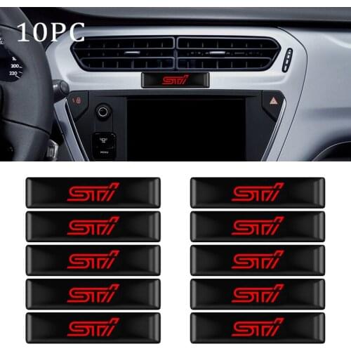 3D Car Styling Decoration Epoxy Car Sticker STI Logo Badge Decals Accessories For SUBARU LEGACY Forester Outback Impreza STI