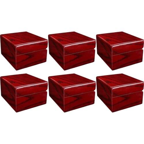 6Pcs Wood Single Watch Display Box for Smart Watch Jewelry Organizer Box