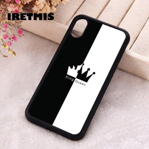 Iretmis 5 5S SE 2020 phone cover cases for iphone 6 6S 7 8 Plus X Xs XR 11 12 Mini Pro Max Silicone TPU King Queen