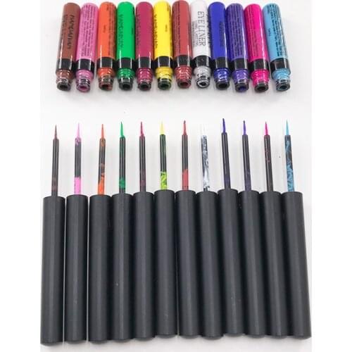 Colorful Seal Stamp Liquid Eyeliner Pen Waterproof Fast Dry Black Eye Liner Pencil With Eyeliner Cosmetic Eyeliner