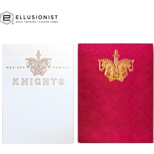 Ellusionist White/Red Knights Playing Cards Poker Size Deck By Daniel Madison Magic Cards New Sealed Magic Tricks Props