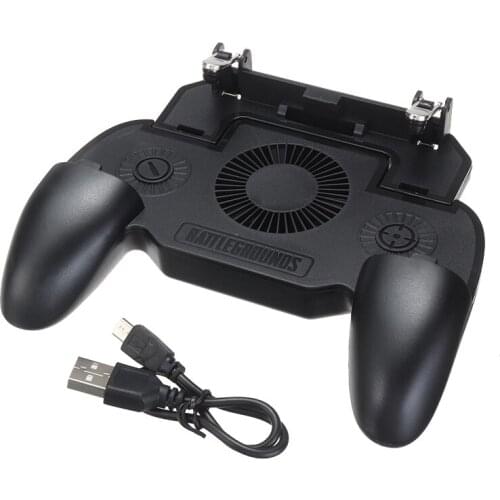 Mayitr 1pc Mobile Phone Game Controller Joystick Fan Cooling Portable Ergonomic Gamepad Joystick Cooler With Charger Cable