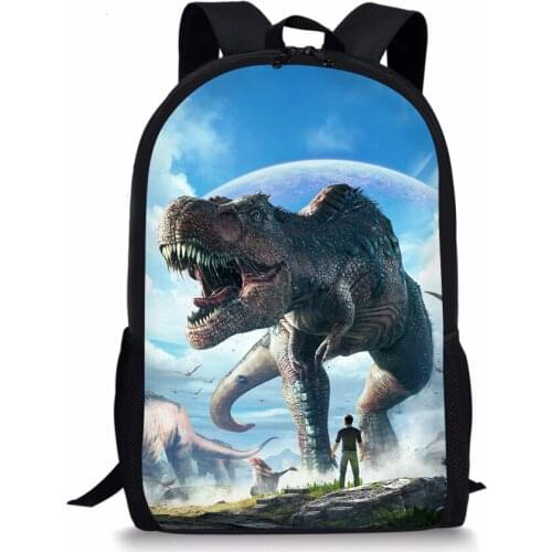 3D Cool Dinosaurs Print School Bag For Kids 2020 Children Kids Boys Tyrannosaurus Pattern Backpack Bags Teens Student Schoolbags