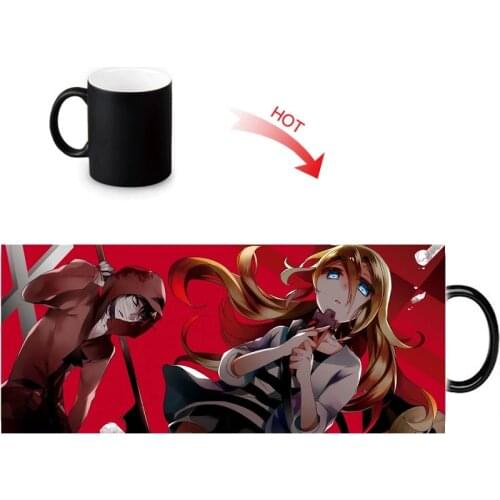 Angels of Death Anime Color Change Coffee Cup Heat Reveal Sensitive Mug Temperature Sensing Mugs Birthday Gift 350ml
