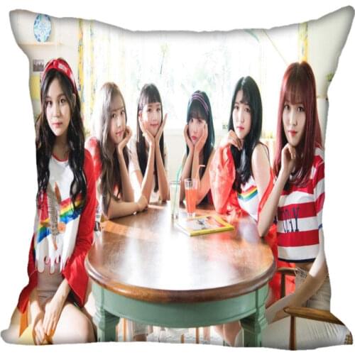 Korea-Pop GFRIEND Printing Square silk Satin Pillowcases 35x35cm,40x40cm One Side Printed Customize your image gift