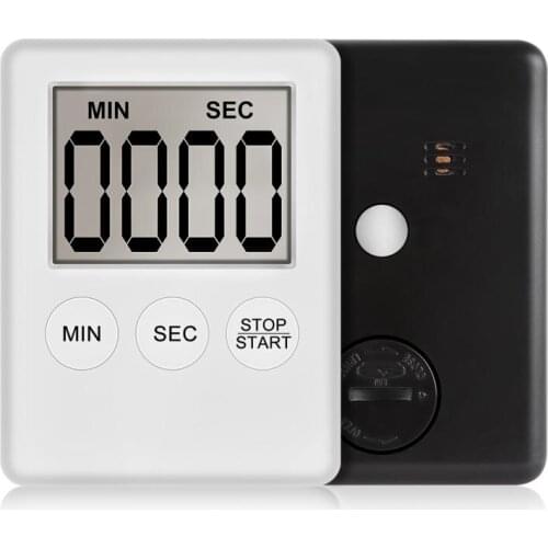 1pc Magnet Kitchen Timer Cooking Count Up Countdown Clock Alarm Electronic LCD Digital Screen Sleep Stopwatch Clock Kitchen Tool