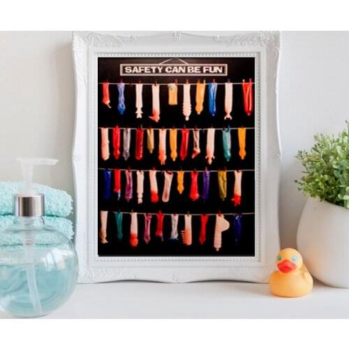 Nordic Canvas Art Wall Picture Prints Poster Condoms Canvas Painting Nordic Cuadros Decoraction Painting For Men Room Unframed