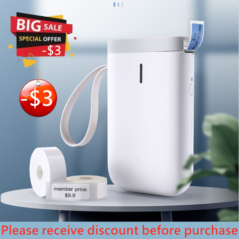 Niimbot D11 Mini Portable Thermal Label Printer Hangul Bluetooth Label Printer Sticker Pocket Barcode Printer