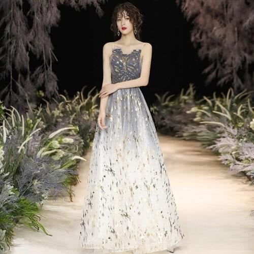 New Special Occasion Dresses Strapless Sequins Sleeveless A-Line Sexy Backless Pleat Floor-Length Lady Formal Party Gown E1068