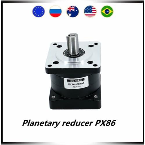 Planetary reducer PX86 suit for Nema34 86 steppe motor ratio 3 4 5 6 8 input hole 14mm 5mm key output 16mm with 5mm key