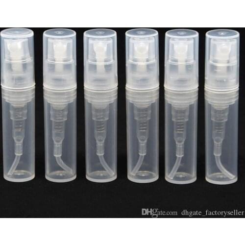 Plastic Perfume Spray Empty Bottle 2ML 2G Refillable Sample Cosmetic Container Mini Small Round Atomizer For Lotion Skin Softer