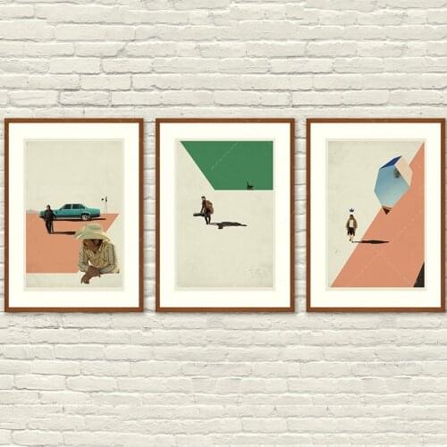COEN BROTHERS Inspired Posters, Art Print Movie Poster Series - 12 x 18 Minimalist, Graphic, Mid Century Modern, Vintage Style