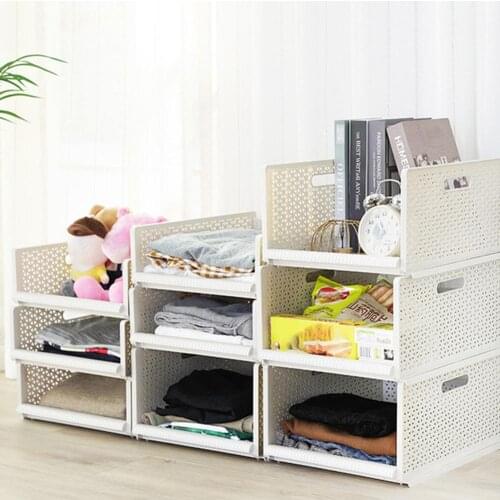 Detachable Clothes Organizer Wardrobe Partition Board Drawer Basket Shelf Box Storage Drawers