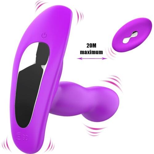 OLO Wearable Silicone Dildo Wireless Remote Control Sex Toy for Women Gay Anal Vibrator Butt Plug 10 Speed Male Prostate Massage
