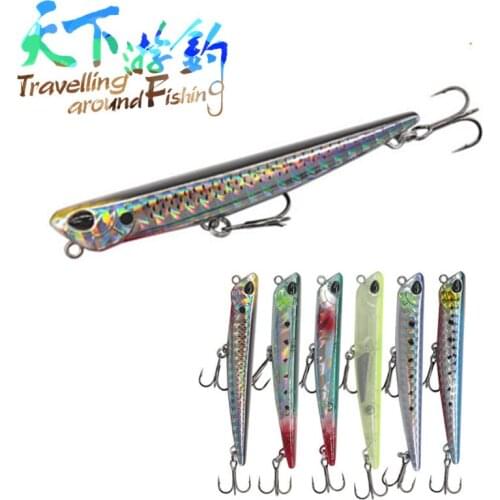 TAF Pencil Fishing Lure 75mm 7.5g Sinking Hard Bait Isca Artificial Wobblers Swimbait for Sea Basslong Casting Fishing Tackle