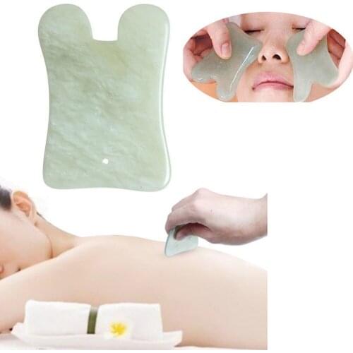 Natural Jade Guasha Scrapping Plate Gua Sha Massager Face Meridian Scrapping Plate Piece Massage Tools Arm Massage Tool