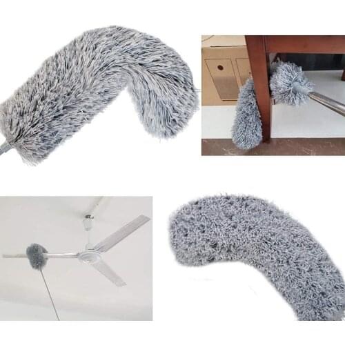 Telescopic Microfibre Duster Dusting Brush with Flexible Corner Broom Effortlessly Removes Dust and Cobwebs E7