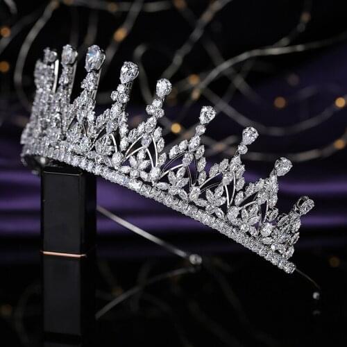 Tiaras and Crown HADIYANA Vintage Classical Charming Wedding Hair Accessories Hair Jewelry Cubic Zircon BC5794 Corona Princes