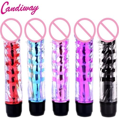 CandiWay Waterproof Dildo Vibrators Sex Products Ciltoris G-Spot Vibrating masturbation Penis Vibration Sex Toys For women