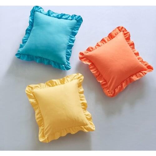 High quality Solid color Cushion Cover Green Pink Gray Blue Pillow Cover Pillow Case Home Decorative Throw Pillows for couch
